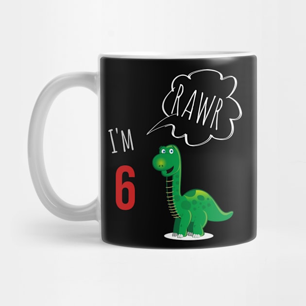 RAWR i am 6 by warantornstore